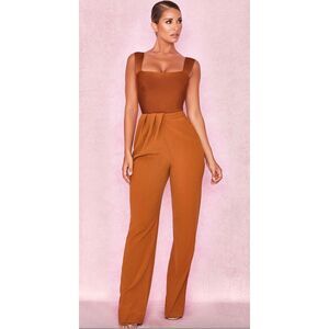 House of CB Cosima Tan Drape Front Pants Size XS